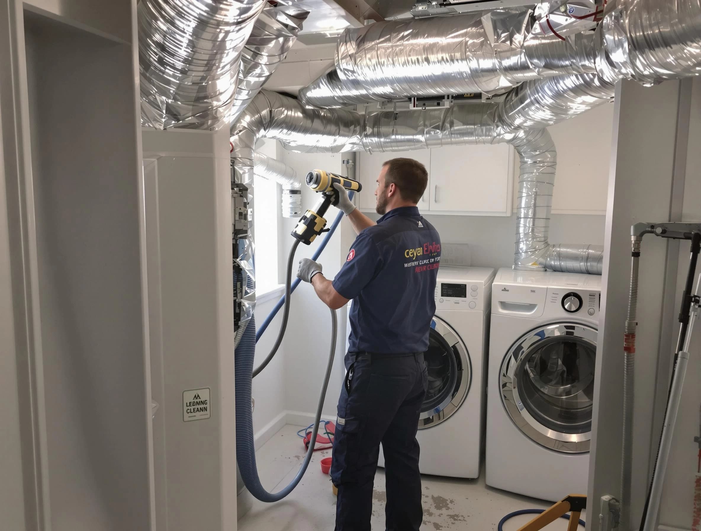 Candler-McAfee Dryer Vent Cleaning specialist using advanced equipment for thorough duct cleaning in Candler-McAfee
